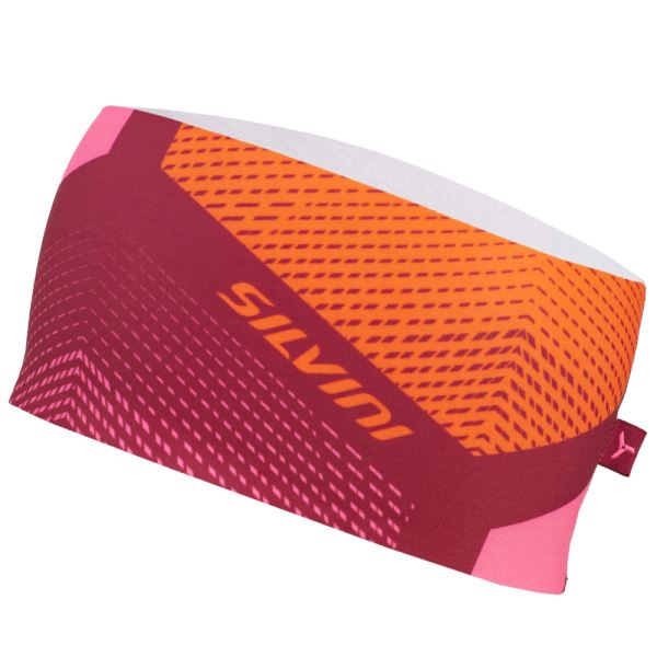 Unisex športová čelenka Silvini Piave ružová/oranžová