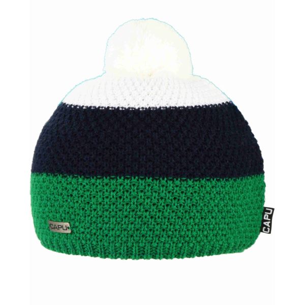 Zimná čiapka CAPU 6311 biela / modrá / zelená