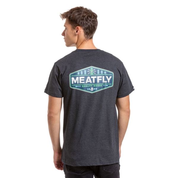 Pánske tričko Meatfly Lampy tmavo šedá