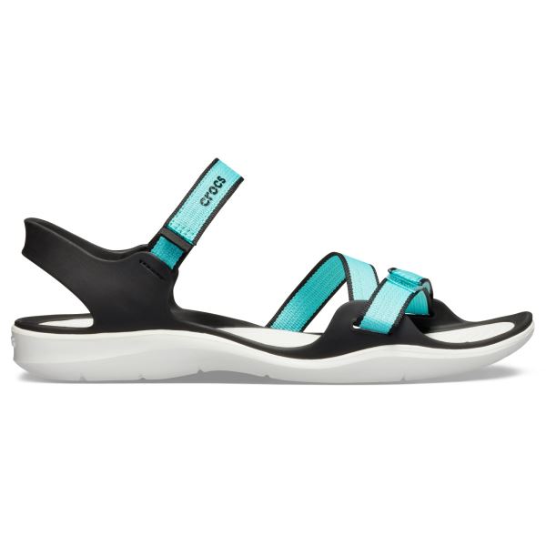 Dámske sandále Crocs Swiftwater Webbing Sandal modrá / biela