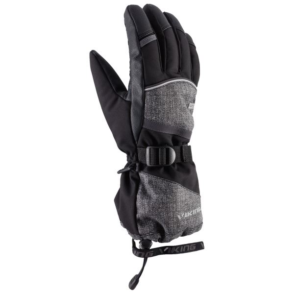 Pánske freeridové rukavice Viking SOREN čierna/sivá