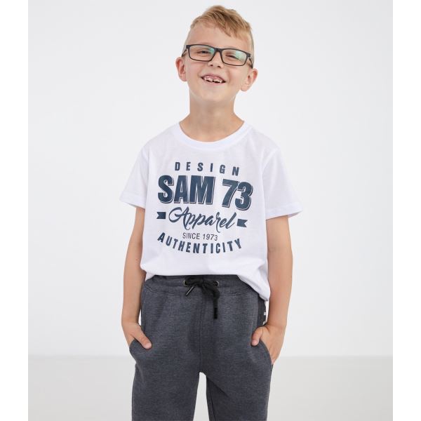 Chlapčenské tričko JANSON SAM 73 biela