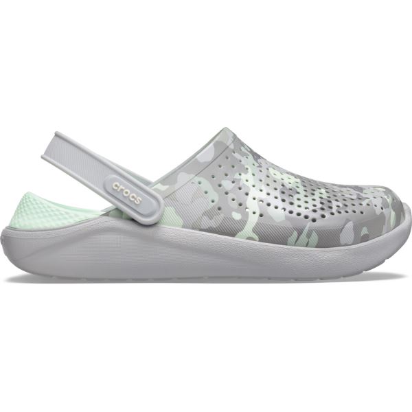 Unisex topánky Crocs LiteRide Printed Camo Clog sivá / zelená