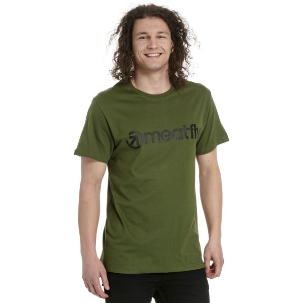 Pánske tričko Meatfly MF Logo zelená
