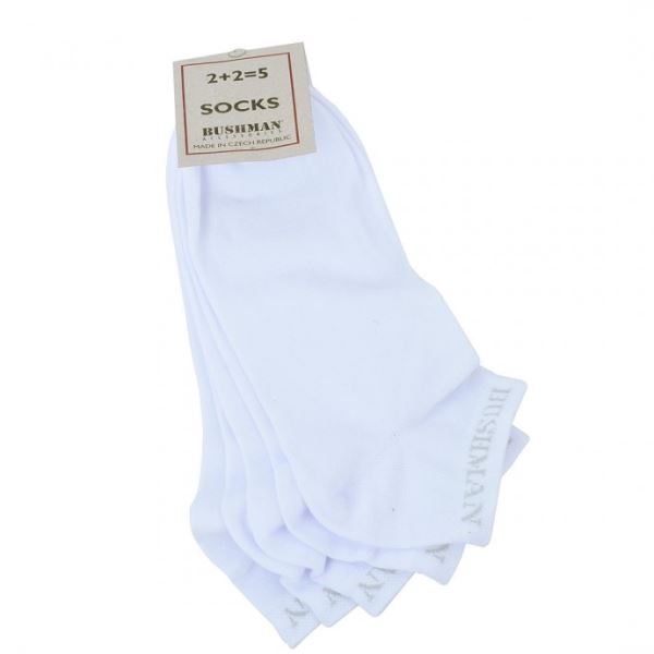 Unisex ponožky BUSHMAN FLAT Set 2,5 biela