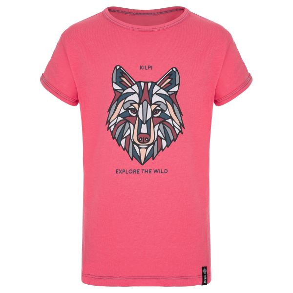 Dievčenské bavlnené tričko Kilpi AVIO-JG ružová