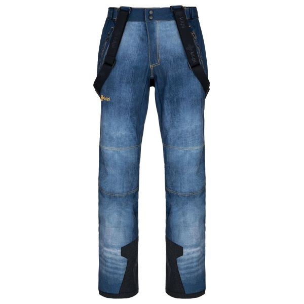 Pánske softshellové lyžiarske nohavice Kilpi jeans-M tmavo modrá