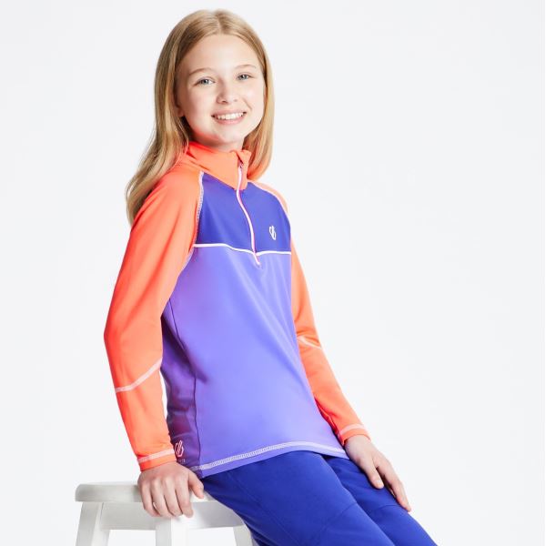 Detský funkčné tričko Dare2b FORMATE fialová / oranžová
