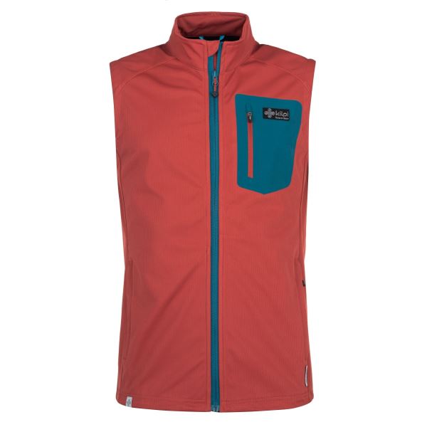 Pánska outdoorová vesta Kilpi TOFANO-M tmavo červená