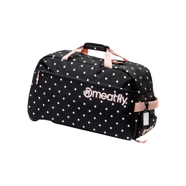 Cestovná taška Meatfly Gail čierna/ružové bodky