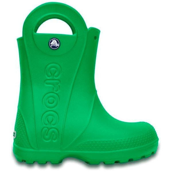 Detské gumáky Crocs HANDLE It Rain Boot zelená