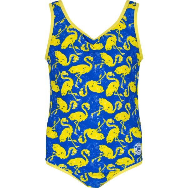 Dievčenské jednodielne plavky Regatta DIVER modrá / žltá