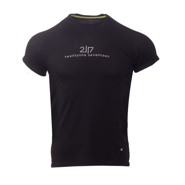 Pánske merino tričko s krátkym rukávom 2117 LUTTRA čierna