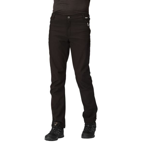 Pánske softshellové nohavice Regatta GEO SOFTSHELL II - predĺžená dĺžka čierna