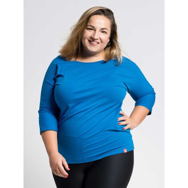Dámske bavlnené tričko Plus Size CityZen s elastanom kráľovsky modrá