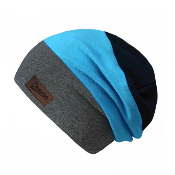 Dámska bavlnená čiapka DREXISS STRIPE čierna/modrá
