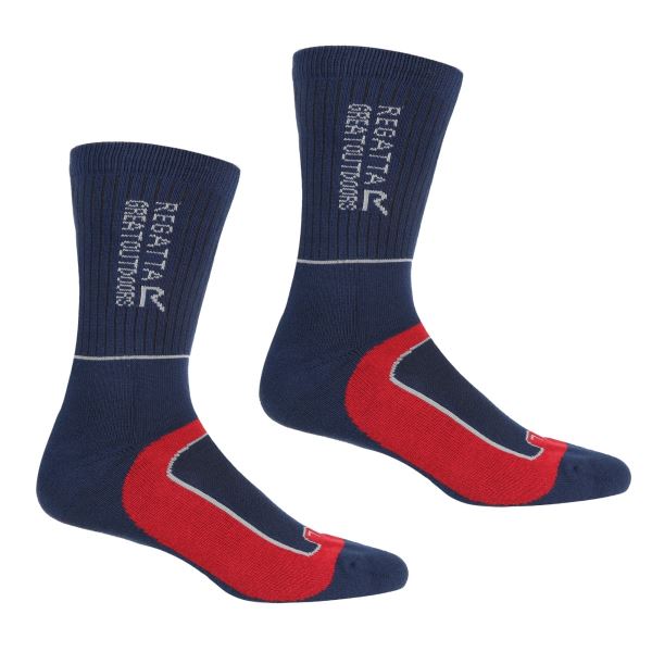 Pánske ponožky Regatta SAMARIS červená/modrá