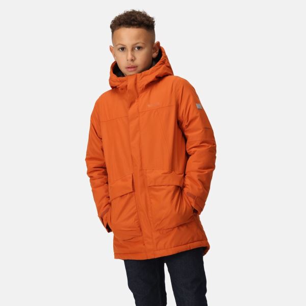 Chlapčenský kabát Regatta FARBANK oranžová
