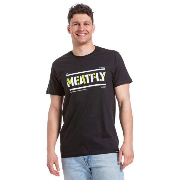 Pánske tričko Meatfly Rele čierna
