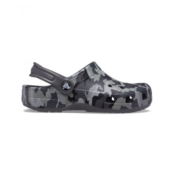Chlapčenské topánky Crocs CLASSIC CAMO čierna/sivá