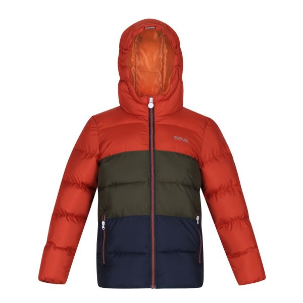 Detská zimná bunda Regatta LOFTHOUSE V oranžová/zelená/modrá