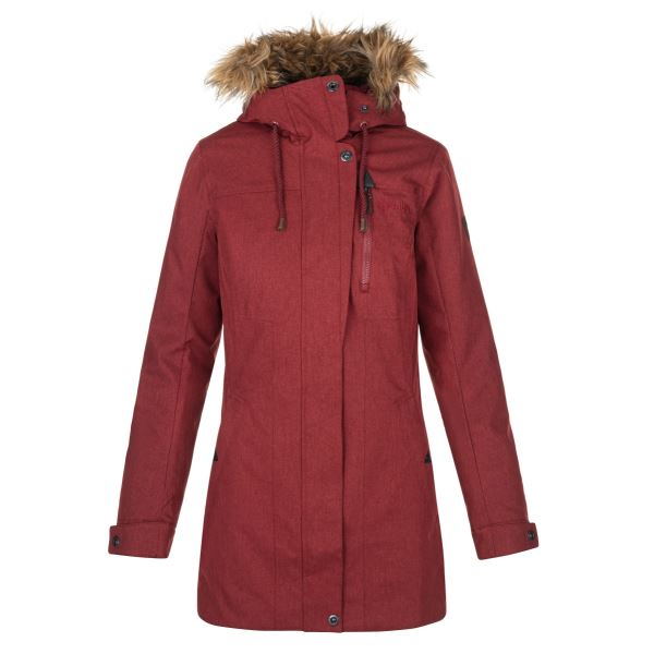 Dámsky zimný kabát Kilpi PERU-W tmavo červená
