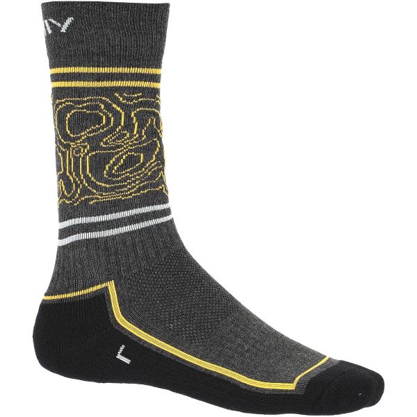 Pánske ponožky Viking Boosocks Heavy Man tmavo šedá/žltá
