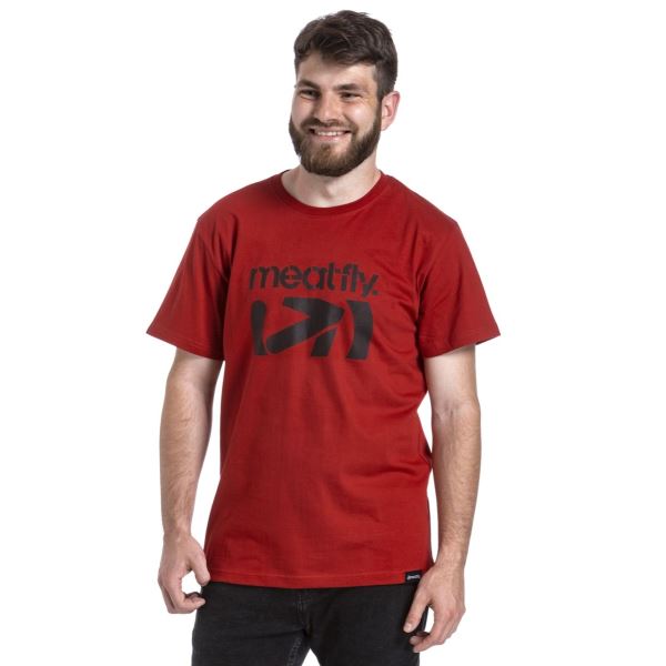 Meatfly pánske tričko Podium červená