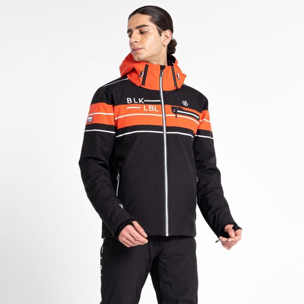 Pánska zimná lyžiarska bunda Dare2b OUTLIER II čierna/oranžová