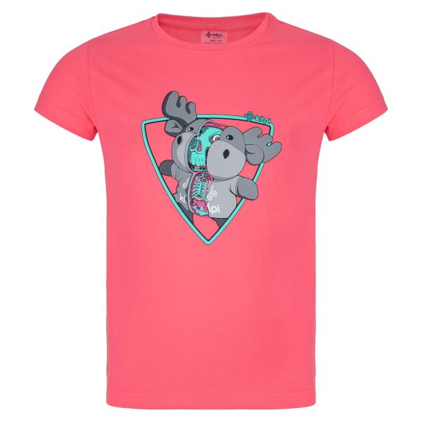 Dievčenské bavlnené tričko Kilpi ALBION-JG ružová