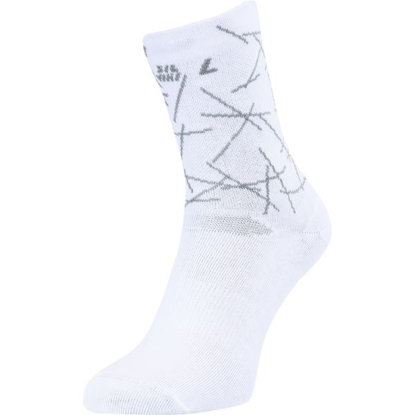 Unisex cyklo ponožky Silvini Aspra biela/svetlo šedá