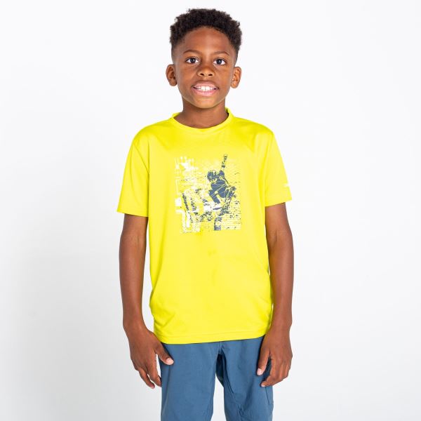 Detské funkčné tričko Dare2b RIGHTFUL neónovo žltá