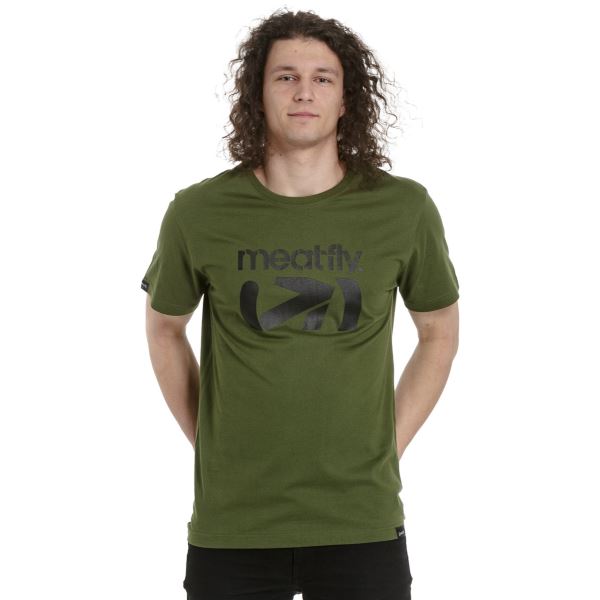 Pánske tričko Meatfly Podium zelená