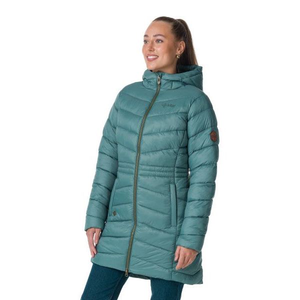 Dámsky zimný prešívaný kabát Kilpi LEILA-W tmavo zelená