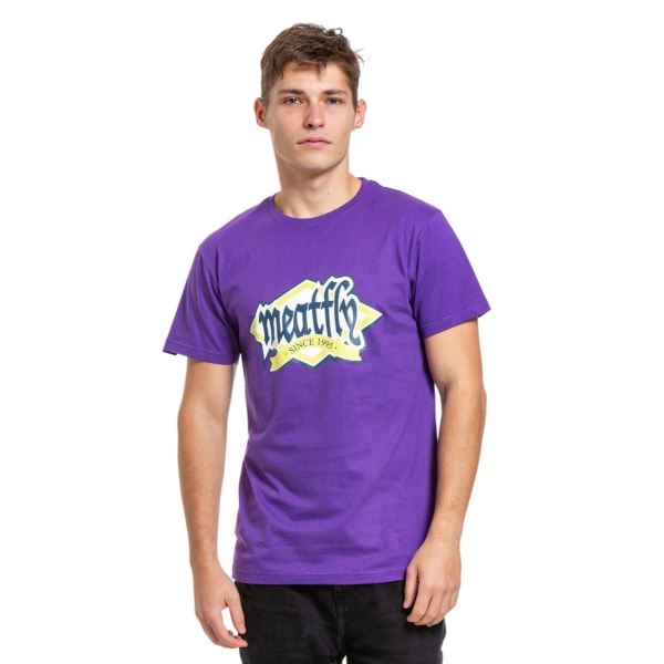 Pánske tričko Meatfly Rockit fialová
