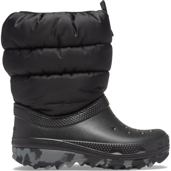 Detské zimné topánky Crocs CLASSIC NEO PUFF čierna