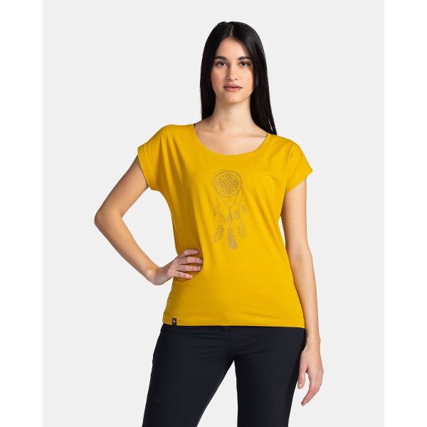 Dámske bavlnené tričko Kilpi ROANE-W žltá