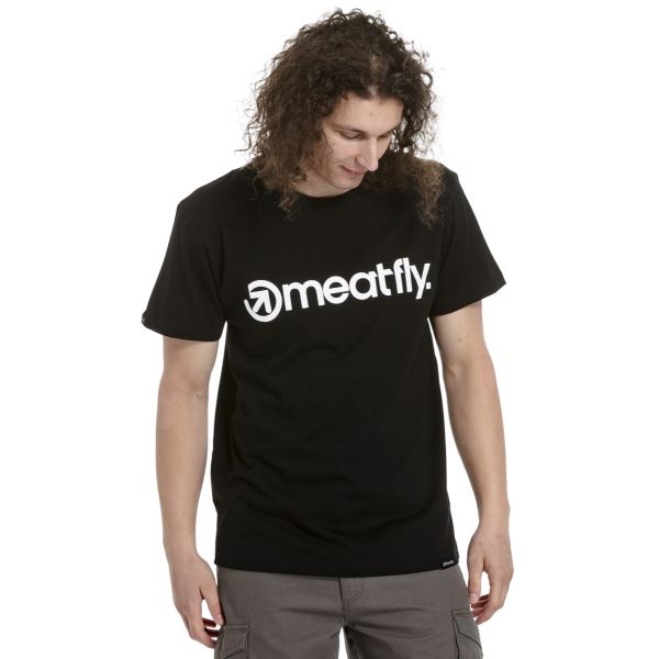 Pánske tričko Meatfly MF Logo čierna