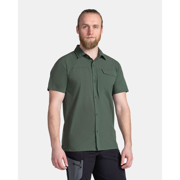 Pánska technická košeľa Kilpi BOMBAY-M tmavo zelená