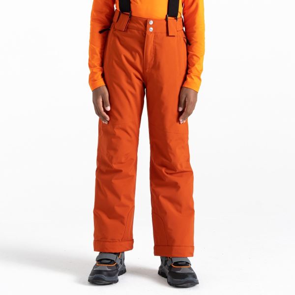 Detské zimné lyžiarske nohavice OUTMOVE II tmavo oranžová